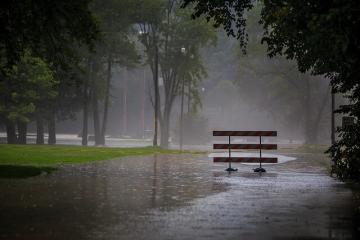 August 9, 2013 flooding near Waynesville City Park (Pulaski County, MO).