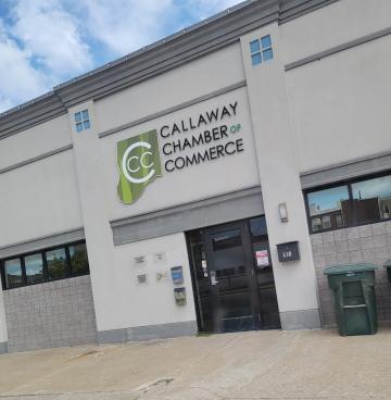The entrance to the Fulton Job Center, which is housed inside of the Callaway Chamber of Commerce building.