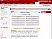 Screenshot of USDOL website