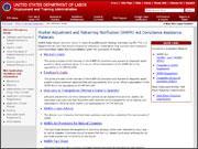 Screenshot of USDOL WARN Compliance Assitance