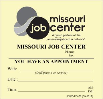 Job Center Appointment Pad