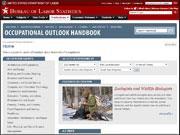 Screenshot of Occupational Outlook Handbook webpage